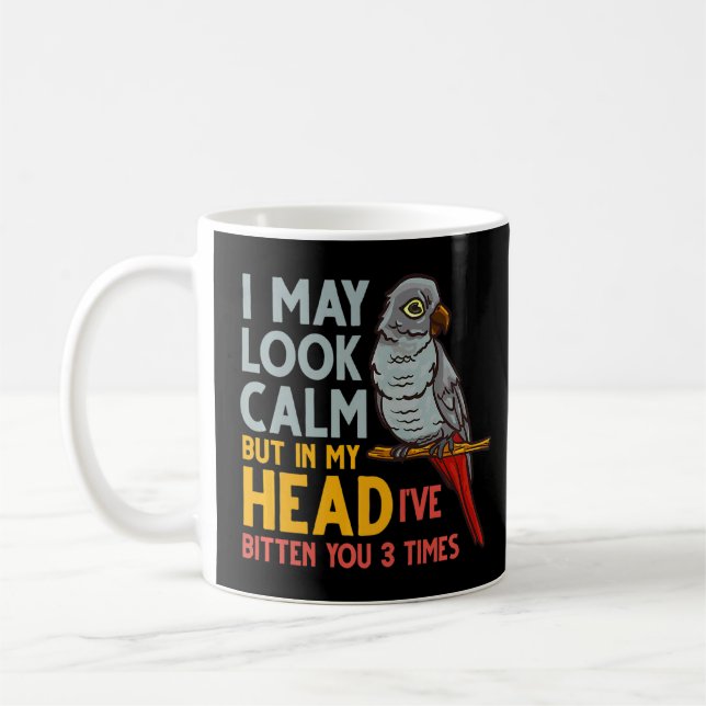 African Gray Parrot Cage Bird Timneh Congo Kaffeetasse (Links)