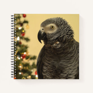 African Gray Parrot Christmas Notebook Notizbuch