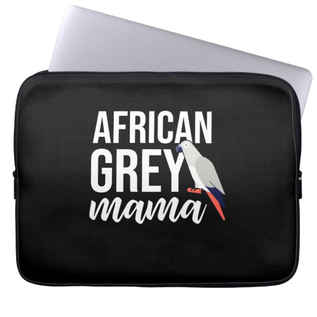African Gray Parrot Mama Laptopschutzhülle (Vorderseite)