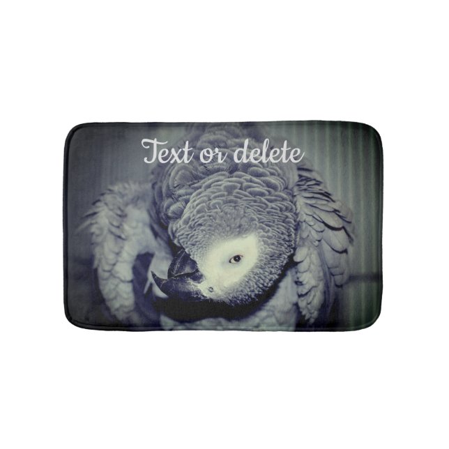 African Gray Parrot Niedlich Bird 2 Personalisiert Badematte (Vorderseite)