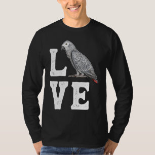 African Gray Parrot Owner T-Shirt Parrot Artwork