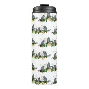 African Gray Parrot Party Thermal Tumbler Thermosbecher