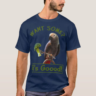 African Grey Parrot Broccoli for Men Women Kids T-Shirt