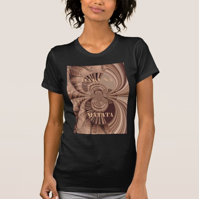 African Hakuna Matata Fraktal Art Print/Graphic T-Shirt (Vorderseite)