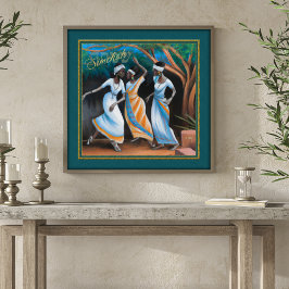 African Hebrew Women Dancing with Joy Canvas Print Poster