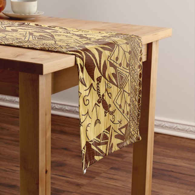 African Jungle Motif Print Kurzer Tischläufer (Beispiel)