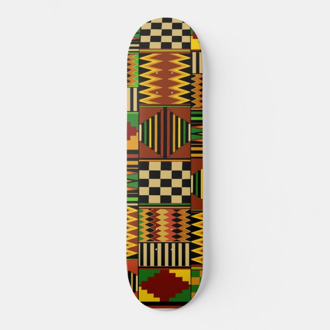 African Kente Design Skateboard (Vorderseite)