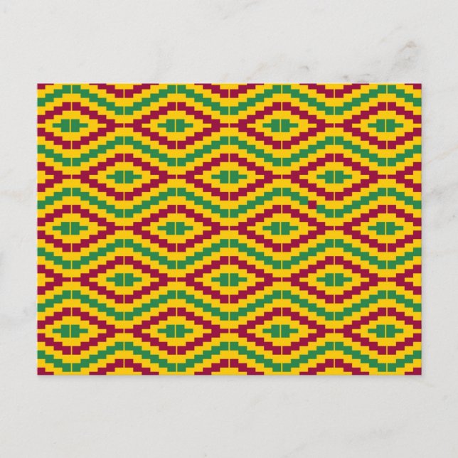 African Kente, Happy Kwanzaa Postkarte (Vorderseite)