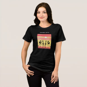 African Kenya Niedlich Sunset Break Tanz Tri-Blend Shirt