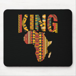 African King Map Kente Design Black Pride Melanin Mousepad