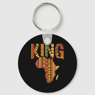 African King Map Kente Design Black Pride Melanin Schlüsselanhänger