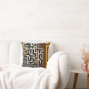 African Kuba Cloud Print Kissen