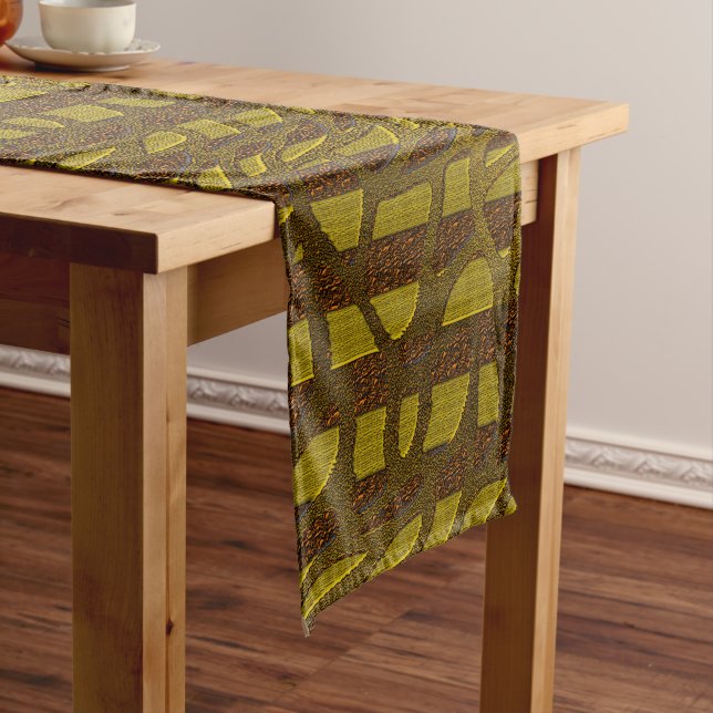 African Kuba Cloud Print Kurzer Tischläufer (Beispiel)