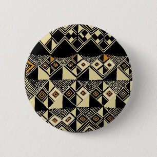 African Kuba Inspiriert Designs Button