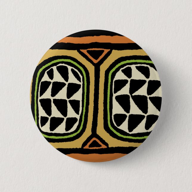 African Kuba Textile Design Button (Vorderseite)