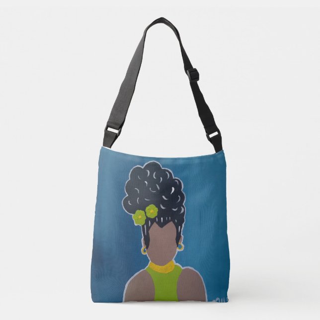 African Lady Crossbody Bag Tragetaschen Mit Langen Trägern (Vorderseite)