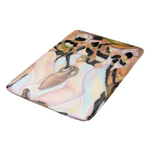 African Ladys Bath Mat Modern Art Malerei Badematte