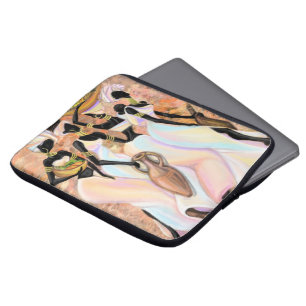 African Ladys Laptop Sleeve - Kunstmalerei