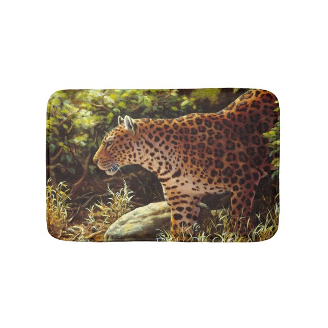 African Leopard Bathroom Mat Badematte (Vorderseite)
