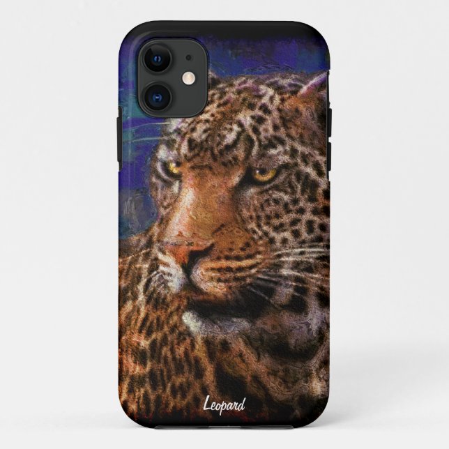 African Leopard Big Cat Wildlife Art iPhone 5 Fall Case-Mate iPhone Hülle (Rückseite)