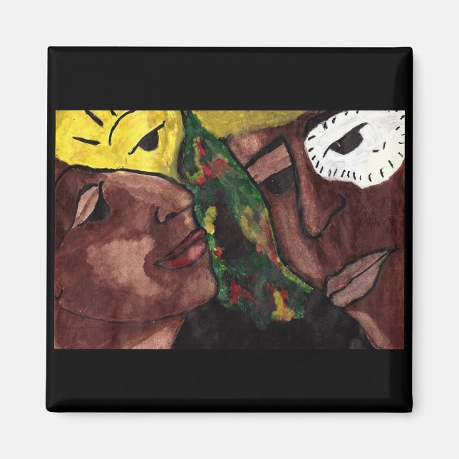 AFRICAN-LIEBE-Magnet Magnet (Vorne)