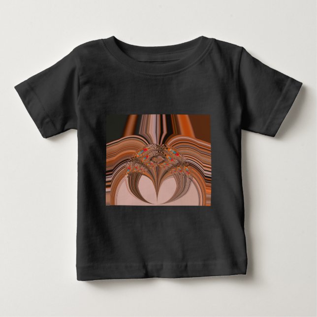 African Light Blond Kaleidoscope Art Print Design Baby T-shirt (Vorderseite)