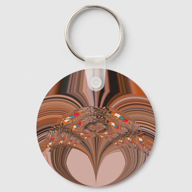 African Light Blond Kaleidoscope Art Print Design Schlüsselanhänger (Vorderseite)