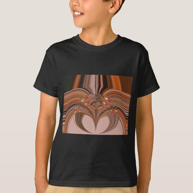 African Light Blond Kaleidoscope Art Print Design T-Shirt (Vorderseite)