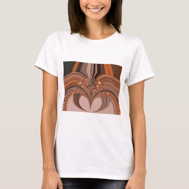 African Light Blond Kaleidoscope Art Print Design T-Shirt (Vorderseite)