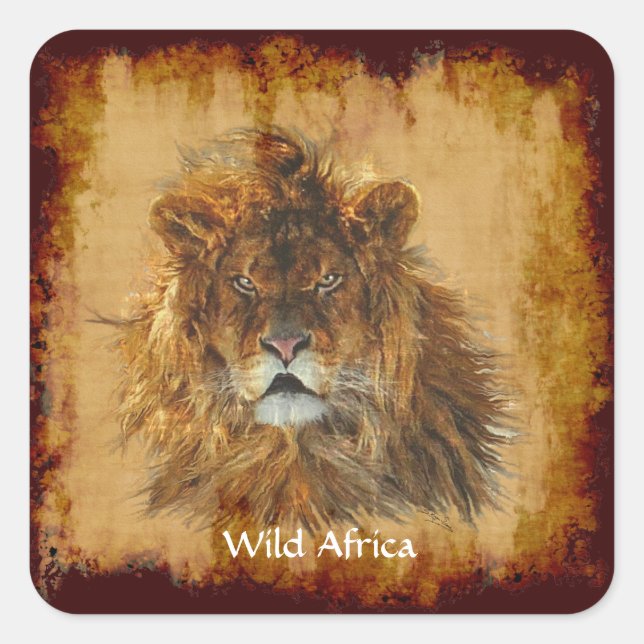 AFRICAN LION Big Five Big Cat Wildlife Stickers (Vorderseite)
