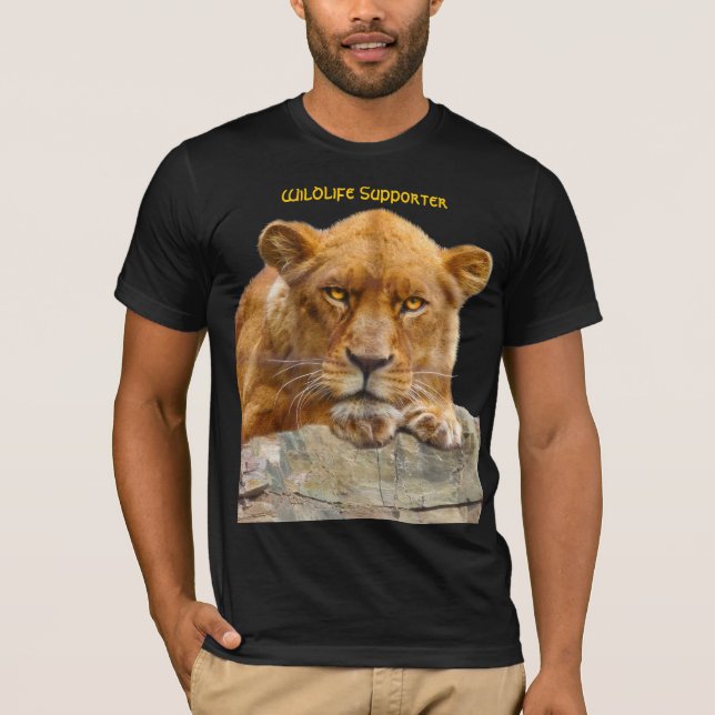 AFRICAN LION Big Five Cat Wildlife T - Shirt (Vorderseite)
