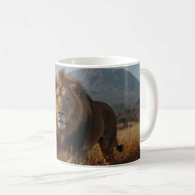 African Lion & Kilimanjaro Kaffeetasse (VorderseiteRechts)