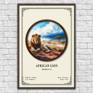 African Lion Zoologie-Serie Poster