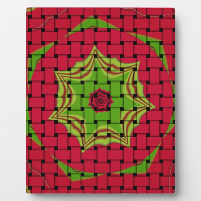 African Lovely Woven Red Design Fotoplatte (Vorderseite)