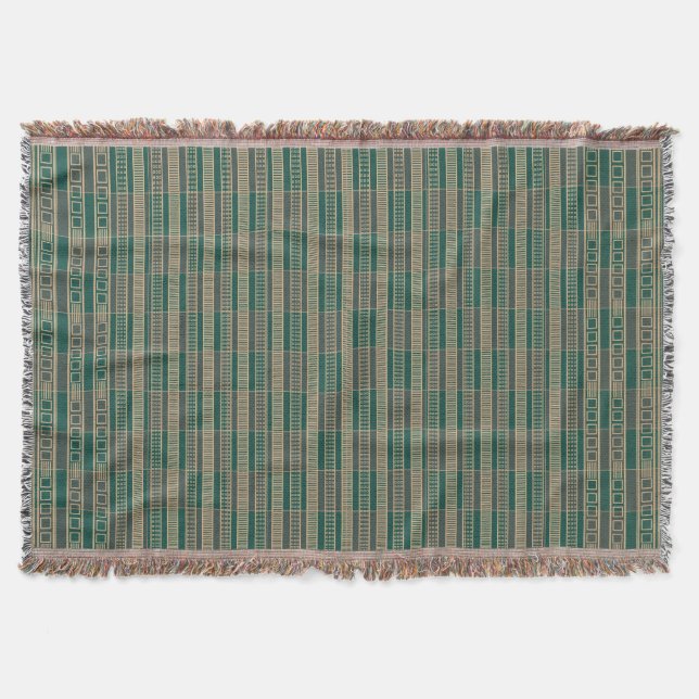 African Mali Pattern Throw Blanket II Decke (Vorderseite)