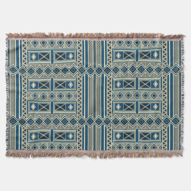 African Mali Pattern Throw Blanket IV Decke (Vorderseite)