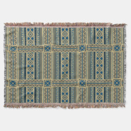 African Mali Pattern Throw Blanket VI Decke