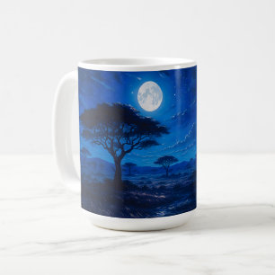 African Moonlit Savanna Kaffeetasse