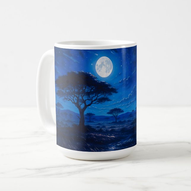 African Moonlit Savanna Kaffeetasse (Vorderseite Links)