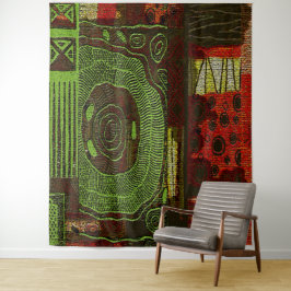 African Motif Print Wandteppich