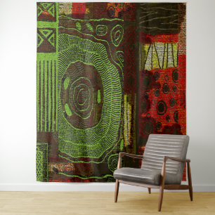 African Motif Print Wandteppich