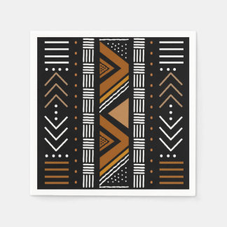 African Mud Cloud Bogolan Designer Paper Napkins Serviette