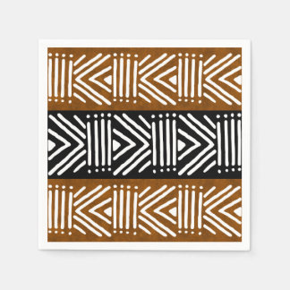 African Mud Cloud Bogolan Designer Paper Napkins Serviette