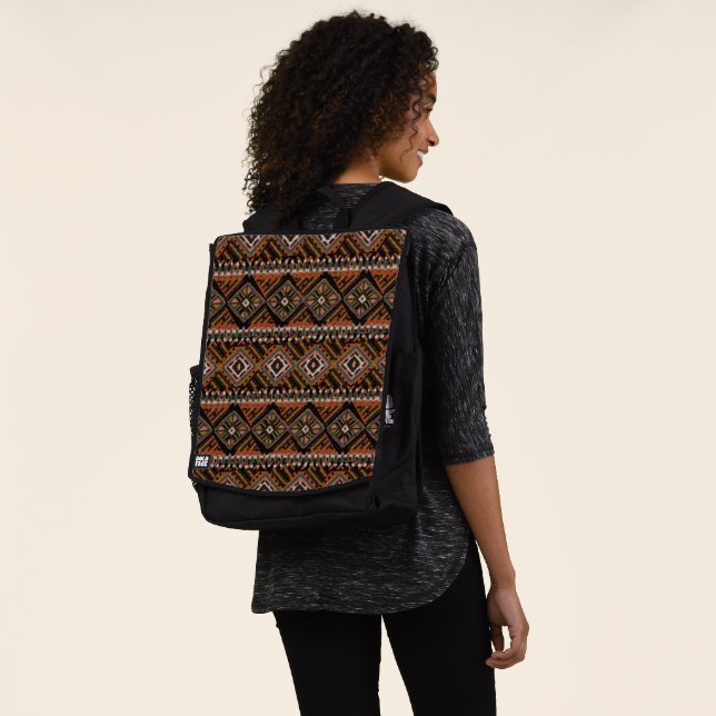 African Mud Cloud Inspiriert Boho Rucksack (Ausgewaschen)