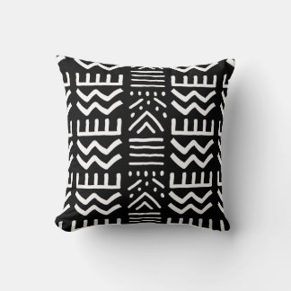 African Mudcloth Bogolan Design Throw Kissen