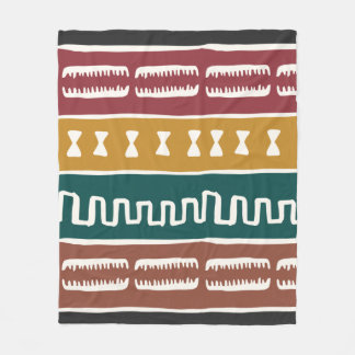 African Mudcloth Rastafarian Fleecedecke
