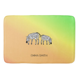 African Niedlich Happy Kenyan Zebras Badematte