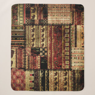 African Patchwork: Grunge Print Background Sherpadecke