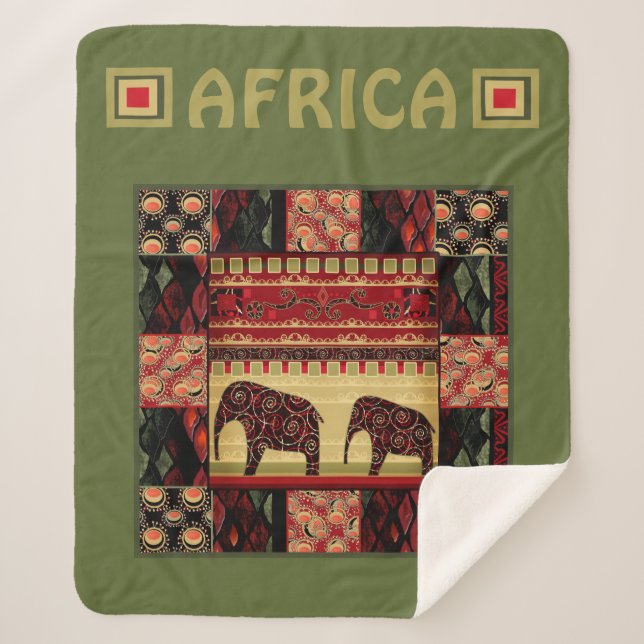 African Patchwork Sherpadecke (Vorderseite)