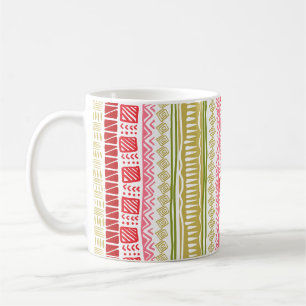 African Pattern Watermelon Colors Kaffeetasse